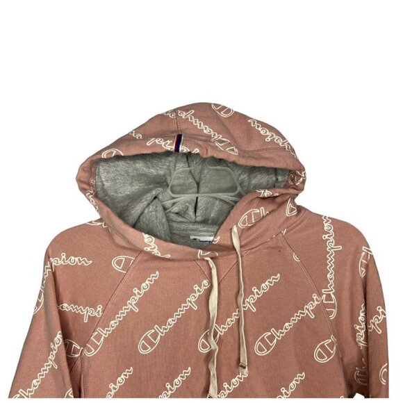 Champion Pink Drawstring Pullover Sweatshirt Hoodie w Pockets (Womens S) - Picture 5 of 10